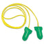 Maximum Lite Single-use Earplugs, Corded, 30nrr, Green, 100 Pairs