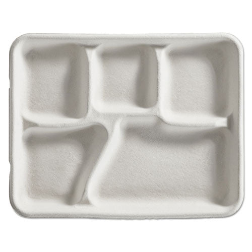 Savaday Molded Fiber Food Trays, 1-compartment, 14 X 18, White, Paper, 100/carton