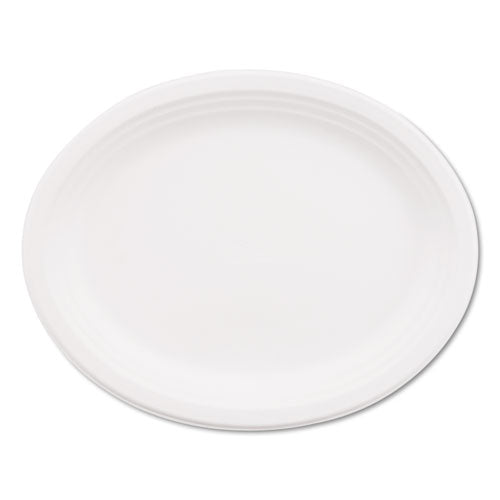 Paper Dinnerware, 3-compartment Plate, 9.25" Dia, White, 500/carton