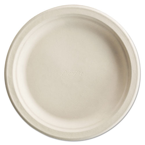 Paperpro Naturals Fiber Round Plates, 3-compartment, 10.25" Dia, Natural, 125/pack, 4 Packs/carton