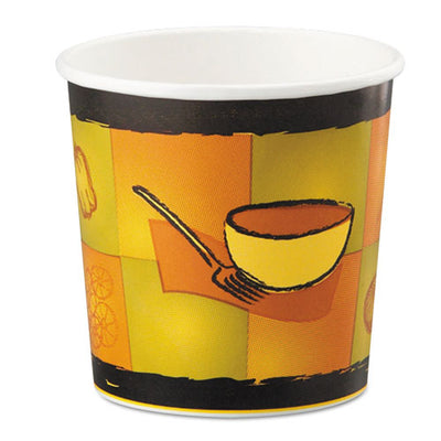 Paper Food Containers, 64 Oz, White, 25/pack, 10 Packs/carton