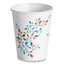 Single Wall Hot Cups, 8 Oz, Vine Design, 1,000/carton