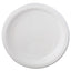Heavyweight Plastic Plates, 9" Dia, White, 125/pack, 4 Packs/carton