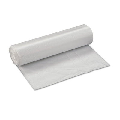 High-density Interleaved Commercial Can Liners, 33 Gal, 11 Microns, 33" X 40", Clear, 25 Bags/roll, 20 Rolls/carton
