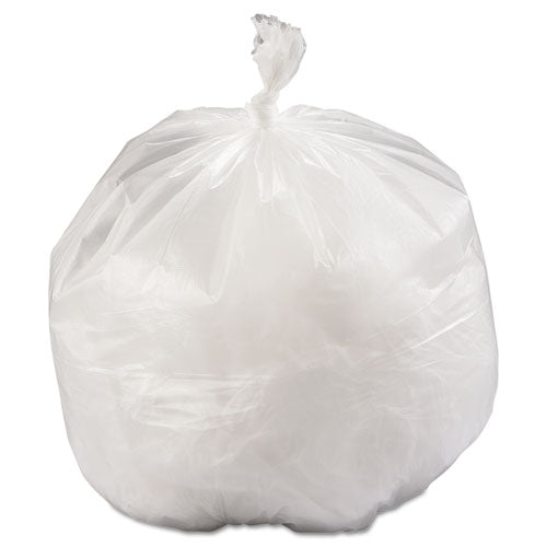 High-density Interleaved Commercial Can Liners, 33 Gal, 13 Microns, 33" X 40", Clear, 25 Bags/roll, 20 Rolls/carton