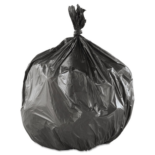 High-density Interleaved Commercial Can Liners, 33 Gal, 16 Microns, 33" X 40", Black, 25 Bags/roll, 10 Rolls/carton