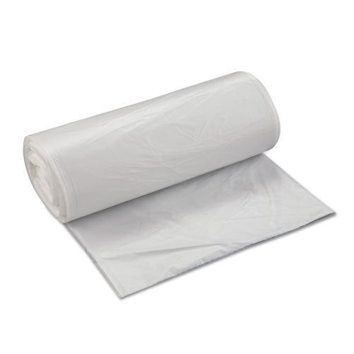 High-density Interleaved Commercial Can Liners, 60 Gal, 22 Microns, 38" X 60", Clear, 25 Bags/roll, 6 Rolls/carton