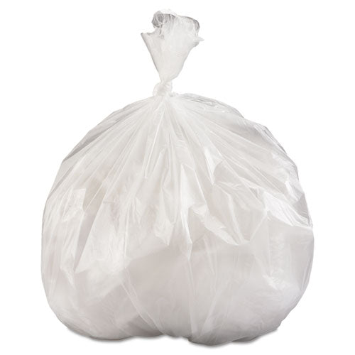 High-density Interleaved Commercial Can Liners, 45 Gal, 14 Microns, 40" X 48", Clear, 25 Bags/roll, 10 Rolls/carton