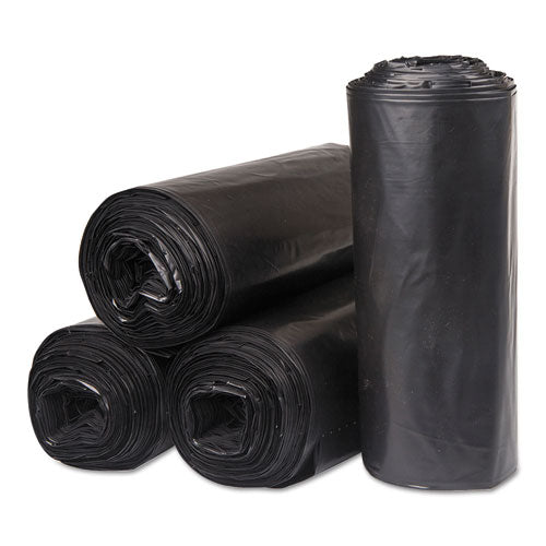 Institutional Low-density Can Liners, 10 Gal, 0.35 Mil, 24" X 24", Black, 50 Bags/roll, 20 Rolls/carton