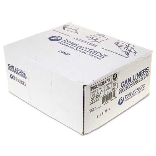 Low-density Commercial Can Liners, 30 Gal, 0.9 Mil, 30" X 36", Black, 25 Bags/roll, 8 Rolls/carton