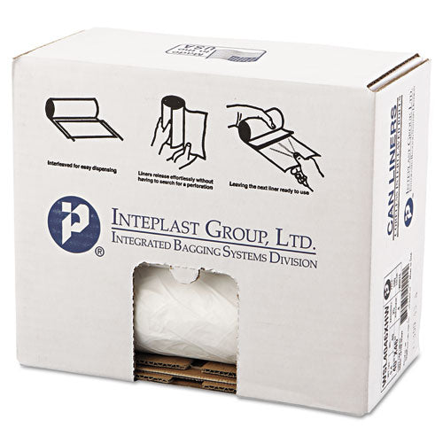 Low-density Commercial Can Liners, 45 Gal, 0.8 Mil, 40" X 46", White, 25 Bags/roll, 4 Rolls/carton