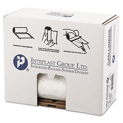 Low-density Commercial Can Liners, 45 Gal, 0.8 Mil, 40" X 46", White, 25 Bags/roll, 4 Rolls/carton