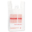 Hdpe T-shirt Bags, 14 Microns, 12" X 23", White, 500/carton