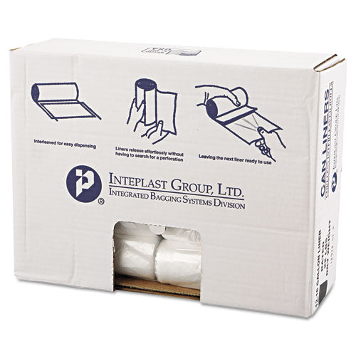 High-density Commercial Can Liners Value Pack, 33 Gal, 14 Microns, 33" X 39", Clear, 25 Bags/roll, 10 Rolls/carton