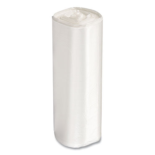 High-density Commercial Can Liners Value Pack, 60 Gal, 12 Microns, 38" X 58", Clear, 25 Bags/roll, 8 Rolls/carton