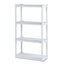 Rough N Ready Open Storage System, Four-shelf, Injection-molded Polypropylene, 32w X 13d X 54h, Platinum