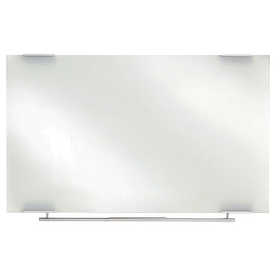 Clarity Glass Dry Erase Board With Aluminum Trim, 60 X 36, White Surface