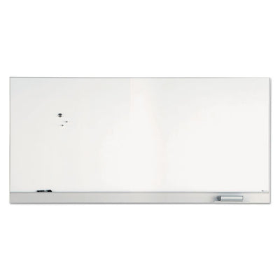 Polarity Magnetic Dry Erase White Board, 96 X 46, White Surface, Silver Aluminum Frame