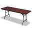 Officeworks Commercial Wood-laminate Folding Table, Rectangular Top, 72w X 30d X 29h, Mahogany