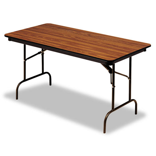 Officeworks Commercial Wood-laminate Folding Table, Rectangular Top, 60w X 18w X 29h, Mahogany