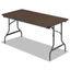 Officeworks Classic Wood-laminate Folding Table, Curved Legs, Rectangular, 60w X 30d X 29h, Walnut