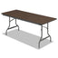 Officeworks Classic Wood-laminate Folding Table, Curved Legs, Rectangular, 72w X 30d X 29h, Walnut