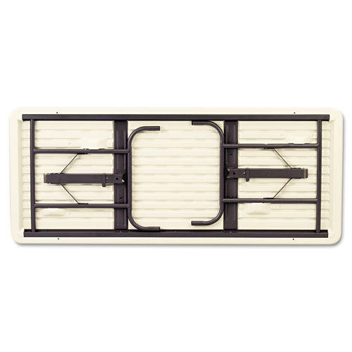 Indestructable Classic Folding Table, Rectangular Top, 300 Lb Capacity, 48w X 24d X 29h, Platinum