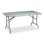 Indestructable Industrial Folding Table, Rectangular Top, 1,200 Lb Capacity, 60w X 30d X 29h, Charcoal