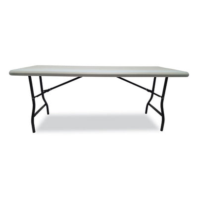 Indestructable Industrial Folding Table, Rectangular Top, 2,000 Lb Capacity, 72w X 30d X 29h, Platinum