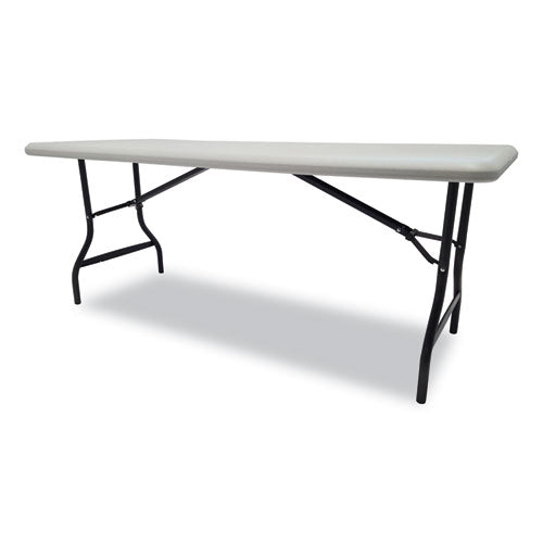 Indestructable Industrial Folding Table, Rectangular Top, 2,000 Lb Capacity, 72w X 30d X 29h, Platinum