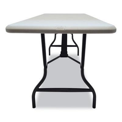 Indestructable Industrial Folding Table, Rectangular Top, 2,000 Lb Capacity, 72w X 30d X 29h, Platinum