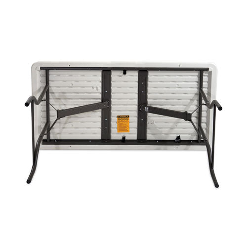 Indestructable Industrial Folding Table, Rectangular Top, 1,200 Lb Capacity, 96w X 30d X 29h, Platinum