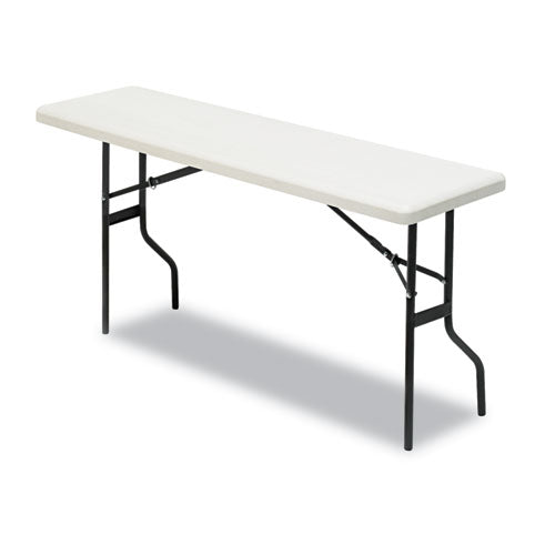 Indestructable Classic Folding Table, Rectangular Top, 1,200 Lb Capacity, 72w X 18d X 29h, Platinum