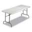 Indestructable Classic Folding Table, Rectangular Top, 1,200 Lb Capacity, 72w X 24d X 29h, Charcoal