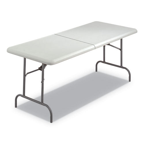Indestructable Classic Folding Table, Rectangular Top, 1,200 Lb Capacity, 72w X 24d X 29h, Charcoal