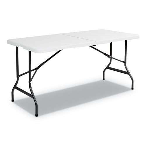 Indestructable Classic Bi-folding Table, Rectangular, 250 Lb Capacity, 60w X 30d X 29h, Platinum