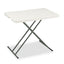 Indestructable Classic Personal Folding Table, 30w X 20d X 25 To 28h, Platinum