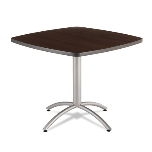 Cafeworks Table, Cafe-height, Square Top, 36w X 36d X 30h, Gray/silver
