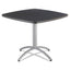 Cafeworks Table, Cafe-height, Square Top, 36w X 36d X 30h, Graphite Granite/silver