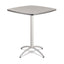 Cafeworks Table, Cafe-height, Square Top, 36w X 36d X 30h, Graphite Granite/silver