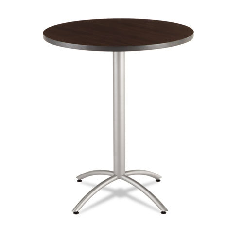 Cafeworks Table, Cafe-height, Square Top, 36w X 36d X 30h, Graphite Granite/silver