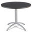 Cafeworks Table, Cafe-height, Round Top, 36" Diameter X 30h, Graphite Granite/silver