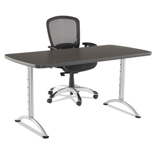 Arc Adjustable-height Table, Rectangular Top, 36w X 72d X 30 To 42h, Graphite/silver