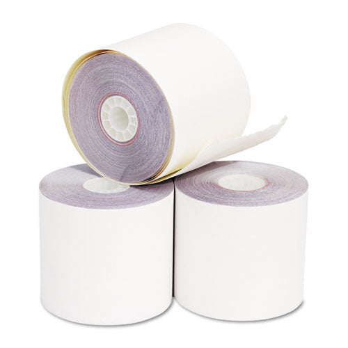 Impact Printing Carbonless Paper Rolls, 2.25" X 70 Ft, White/canary, 50/carton