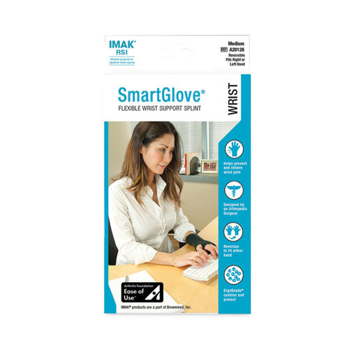 Smartglove Wrist Wrap, Medium, Fits Hands Up To 3.75" Wide, Black