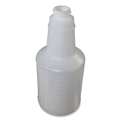 Plastic Bottles With Graduations, 32 Oz, Clear, 12/carton