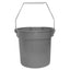 Deluxe Heavy-duty Bucket, 10 Qt, Polypropylene, Gray, 10.63" Dia
