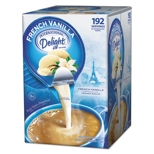 Flavored Liquid Non-dairy Coffee Creamer, Caramel Macchiato, Mini Cups, 24/box