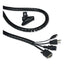 Cable Management Coiled Tube, 0.75" Dia X 77.5" Long, Black