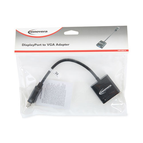 Displayport To Vga Adapter, 0.65 Ft, Black